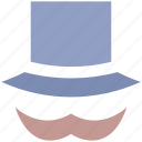 hat, mustache, mustache and hat, mustache with hat