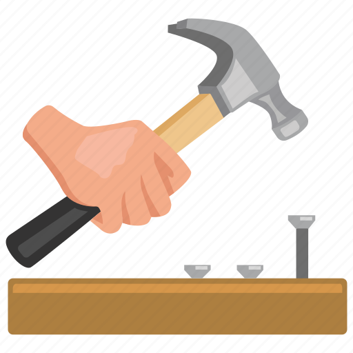 Hammer, nail, carpentry, woodworking, tool, construction icon - Download on Iconfinder
