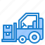 forklift, cargo, car, vehicle, truck 