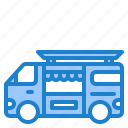 van, car, vehicle, food, truck, transportation