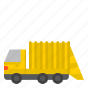 garbage, truck, car, vehicle, transportation