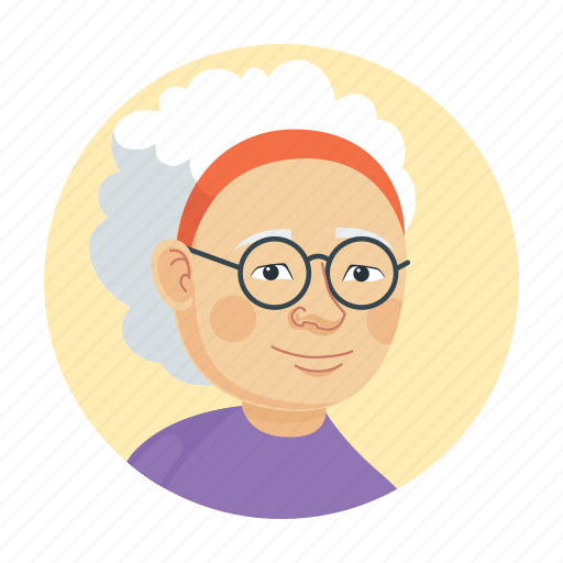 Grandmother, granny, old woman, avatar icon - Download on Iconfinder