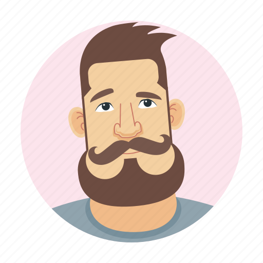 Bearded man, hipster, man, avatar icon - Download on Iconfinder