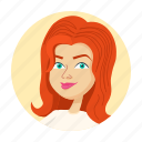 cartoon, redhead, woman, young girl, avatar