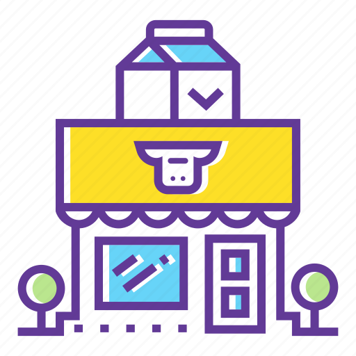 Building, city, diary, market, milk, shop, shopping icon - Download on Iconfinder