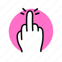 middle finger, flip off, gesture, rude, obscene, cartoon, doodle