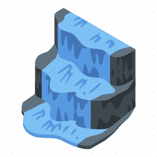 Cartoon, cascade, isometric, logo, tree, tropical, water icon - Download on Iconfinder