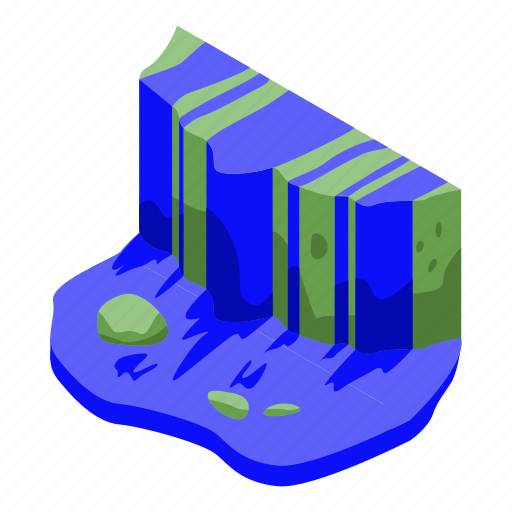 Cartoon, cascade, isometric, logo, summer, tree, water icon - Download on Iconfinder