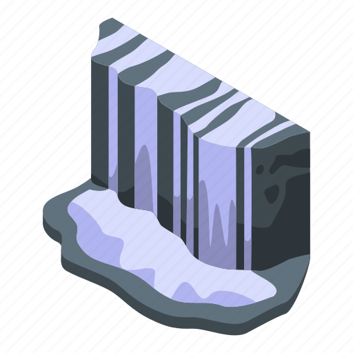 Cartoon, cascade, isometric, landscape, summer, tree, water icon - Download on Iconfinder