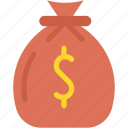 big, bag, coins, money, coin, banking, currency, business, dollar