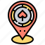 casino, gps, location, navigation, target 