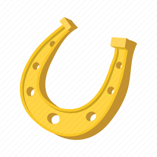 Cartoon, gold, horseshoe, luck, lucky, shoe, talisman icon - Download on Iconfinder
