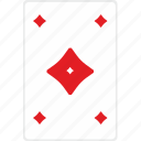 card, gamble, game, poker, red, rombus