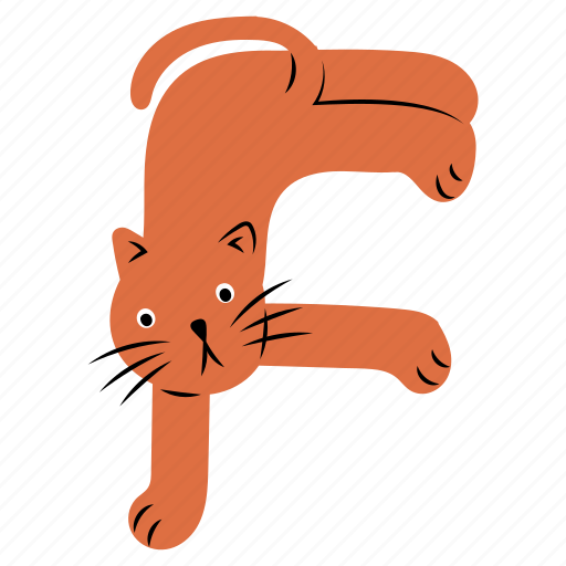 Cat, f, english, alphabet, pose, animal, letter f icon - Download on Iconfinder