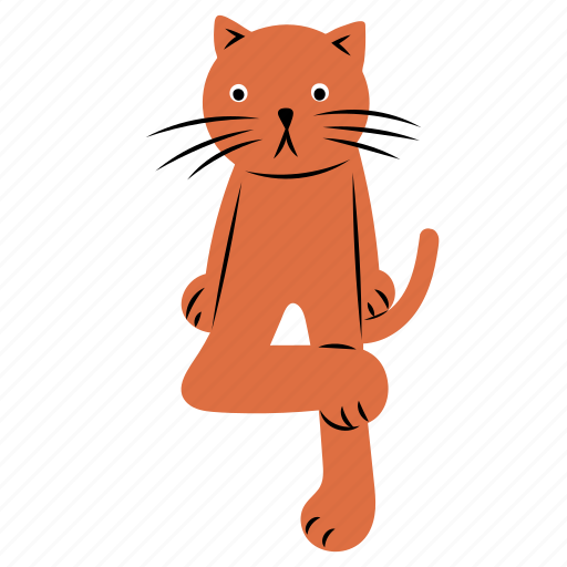 Cat, number, 4, number4, pose, animal, four icon - Download on Iconfinder
