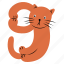 cat, number, 9, nine, number 9, pose, animal 