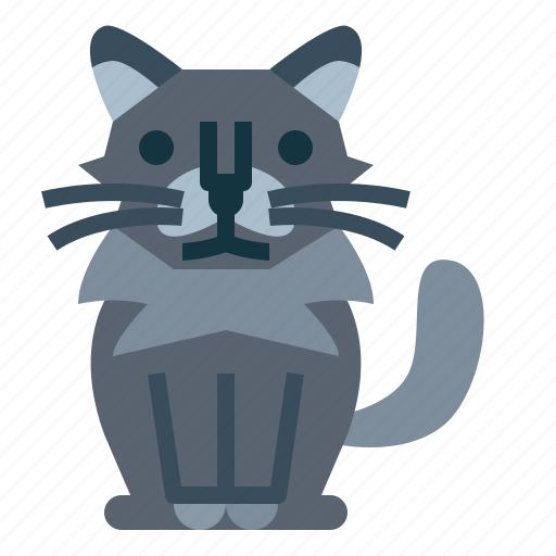 Nebelung, cat, breeds, animal icon - Download on Iconfinder