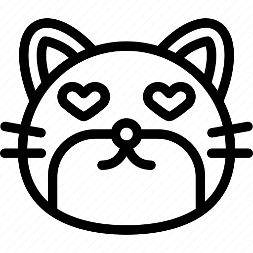 Cat, emoji, emoticon, heart, love, smiley icon - Download on Iconfinder