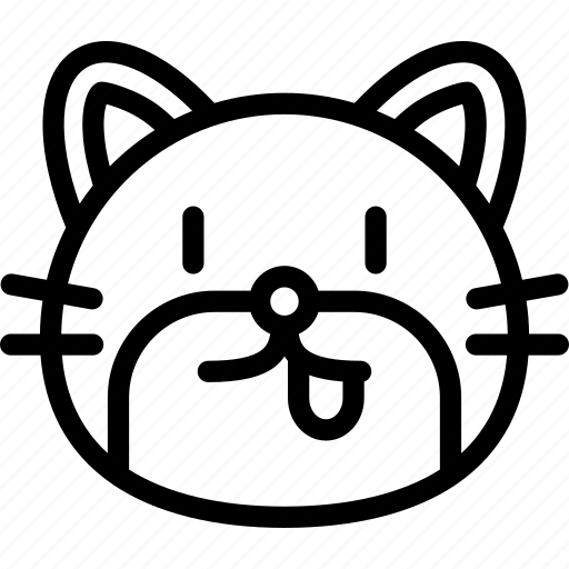 Cat, emoji, emoticon, naughty, smiley icon - Download on Iconfinder