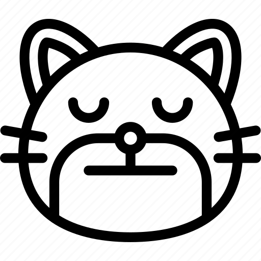 Cat, emoji, emoticon, kitty, neutral icon - Download on Iconfinder
