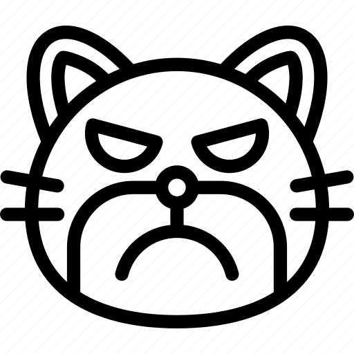 Angry, cat, emoji, emoticon, kitty icon - Download on Iconfinder