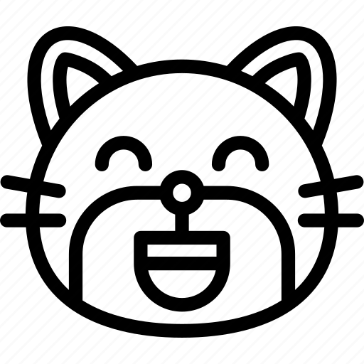 Cat, cute, emoji, happy, laughing icon - Download on Iconfinder