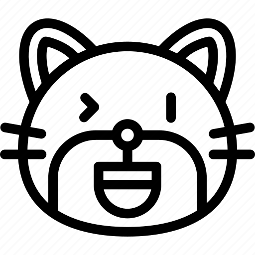 Cat, cute, emoji, emoticon, happy, pet, sticker icon - Download on Iconfinder
