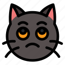 sad, cat, animal, expression, emoji