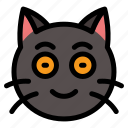 happy, cat, animal, expression, emoji