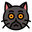 shocked, cat, animal, expression, emoji 