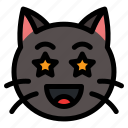lucky, cat, animal, expression, emoji