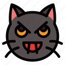 devil, cat, animal, expression, emoji