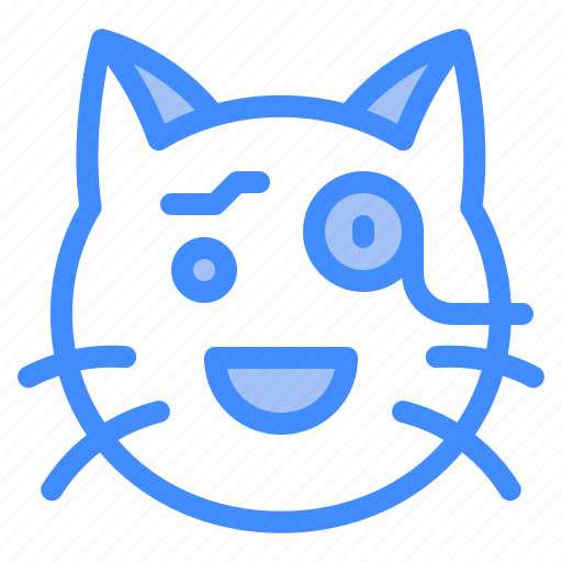 Observer, cat, animal, expression, emoji icon - Download on Iconfinder