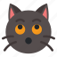 surprised, cat, animal, expression, emoji 