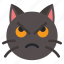angry, cat, animal, expression, emoji 