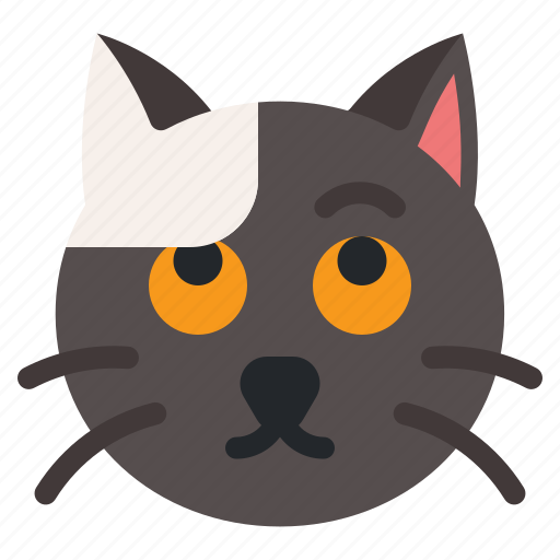 Scared, cat, animal, expression, emoji icon - Download on Iconfinder