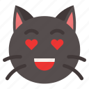 love, cat, animal, expression, emoji
