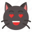 love, cat, animal, expression, emoji 