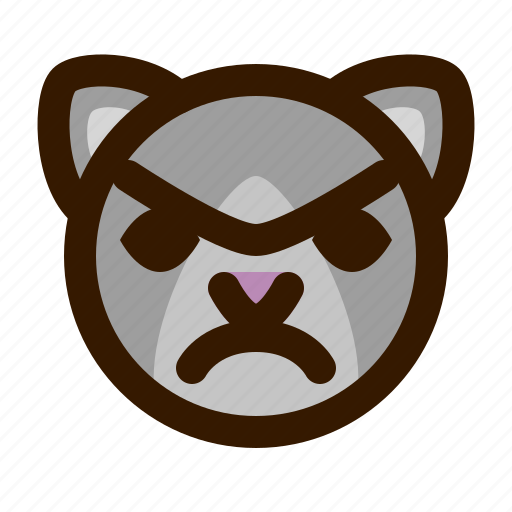 Angry, animal, avatar, cat, emoji, emoticon, face icon - Download on Iconfinder
