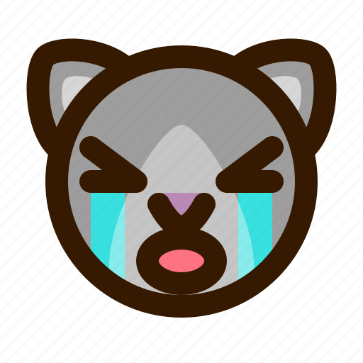 Animal, avatar, cat, crying, emoji, emoticon, face icon - Download on Iconfinder