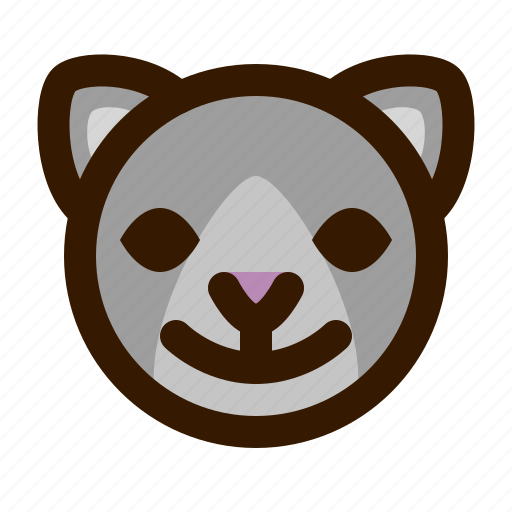 Animal, avatar, cat, emoji, emoticon, face, happy icon - Download on Iconfinder