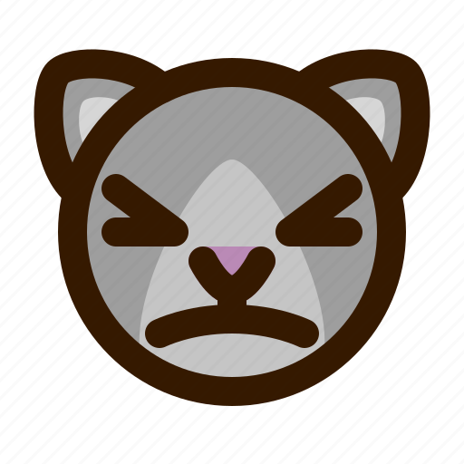 Animal, avatar, cat, emoji, emoticon, face, stunned icon - Download on Iconfinder