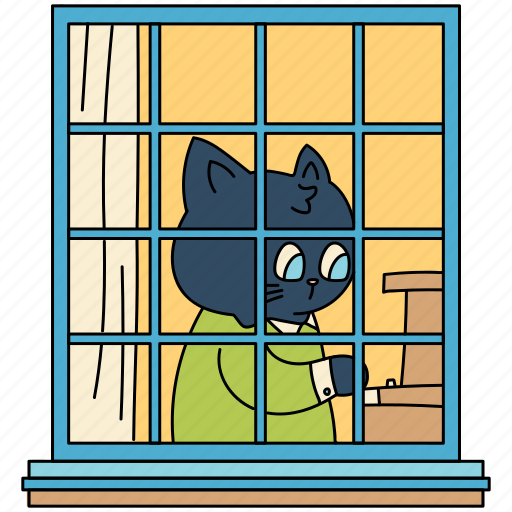 Window, cat, playing, piano, activity, musician, cat life icon - Download on Iconfinder
