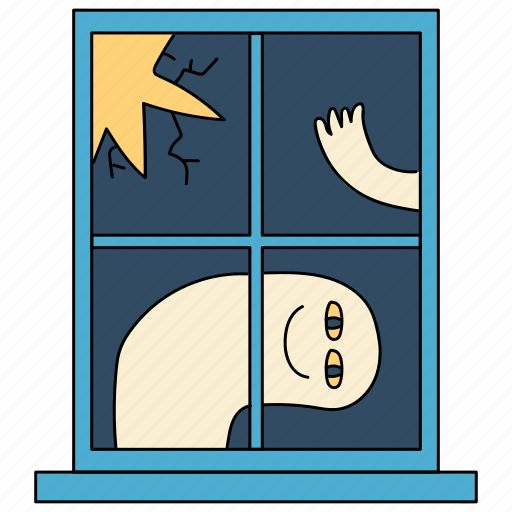 Window, creepy, monster, ghost, halloween, scary, spooky icon - Download on Iconfinder