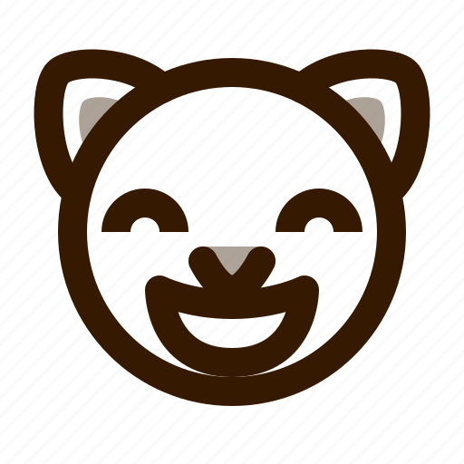Animal, avatar, cat, emoji, emoticon, face, glad icon - Download on Iconfinder