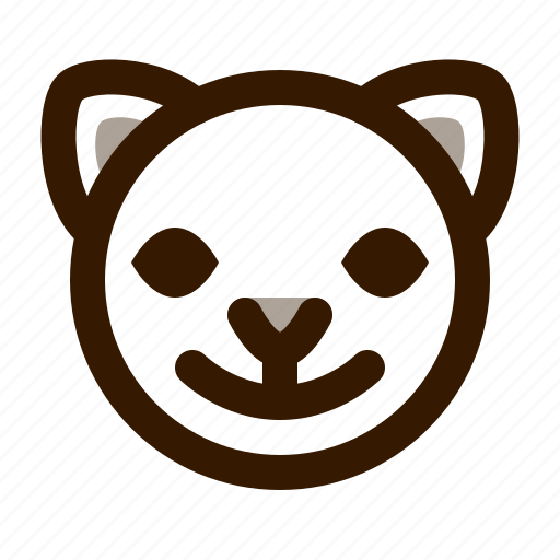 Animal, avatar, cat, emoji, emoticon, face, happy icon - Download on Iconfinder