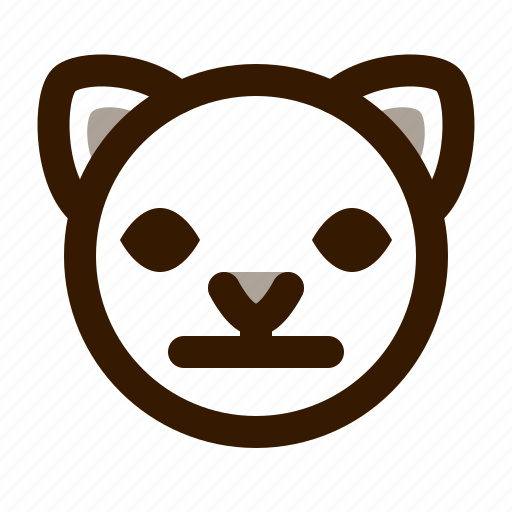 Animal, avatar, cat, emoji, emoticon, face, neutral icon - Download on Iconfinder