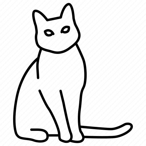 .svg, cat, sitting, upright, watching, waiting icon - Download on Iconfinder