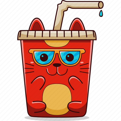 Cat, fast, food, snack, lunch, cute, drink icon - Download on Iconfinder