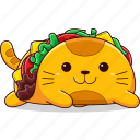 cat, fast, food, snack, lunch, cute, taco 